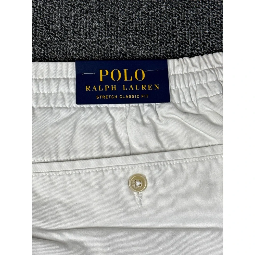 Polo Ralph Lauren Mens White Stretch Classic Fit Shorts Size 6XB Big & Tall NWT‎